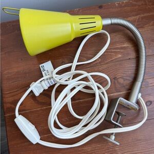 IKEA Vintage 90s Green Kvart Flexible Gooseneck C Clamp Clip Mounted Light Lamp